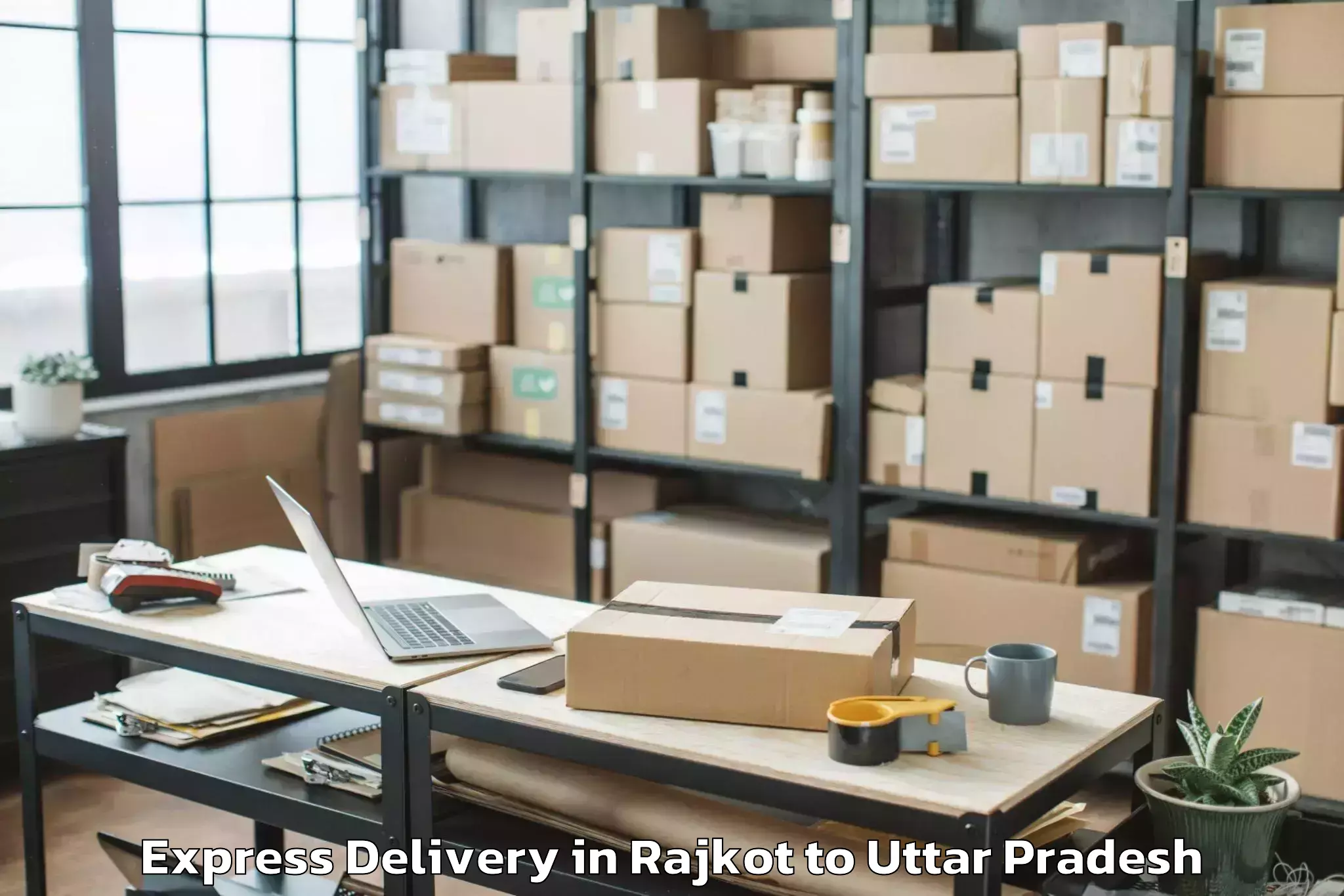 Leading Rajkot to Mahoba Express Delivery Provider